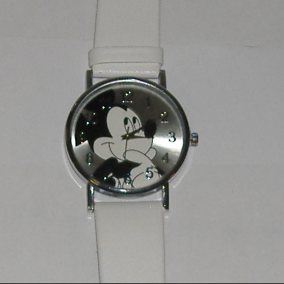 Disney Other - Disney Watch w/Mickey on Face Leather Band (new)